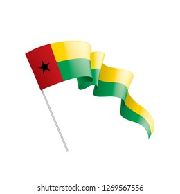 Guinea Bissau flag, vector illustration on a white background