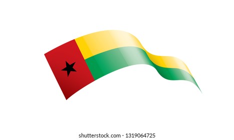 Guinea Bissau flag, vector illustration on a white background