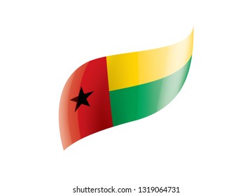Guinea Bissau flag, vector illustration on a white background