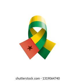 Guinea Bissau flag, vector illustration on a white background