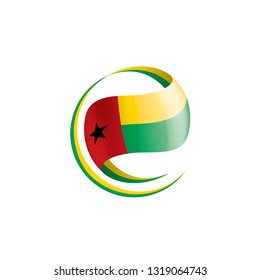 Guinea Bissau flag, vector illustration on a white background