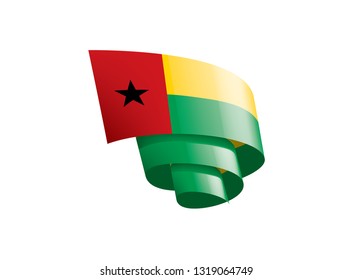 Guinea Bissau flag, vector illustration on a white background