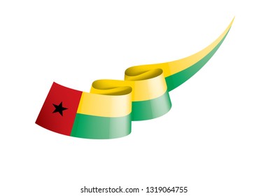Guinea Bissau flag, vector illustration on a white background
