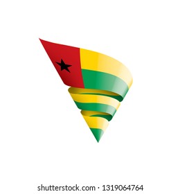Guinea Bissau flag, vector illustration on a white background