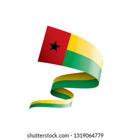 Guinea Bissau flag, vector illustration on a white background