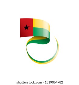 Guinea Bissau flag, vector illustration on a white background