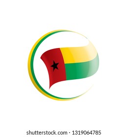 Guinea Bissau flag, vector illustration on a white background