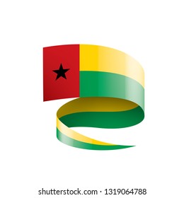 Guinea Bissau flag, vector illustration on a white background