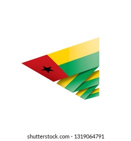 Guinea Bissau flag, vector illustration on a white background