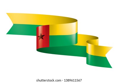 Guinea Bissau flag, vector illustration on a white background