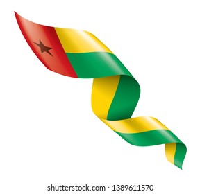 Guinea Bissau flag, vector illustration on a white background