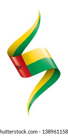 Guinea Bissau flag, vector illustration on a white background