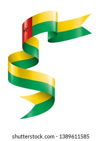 Guinea Bissau flag, vector illustration on a white background