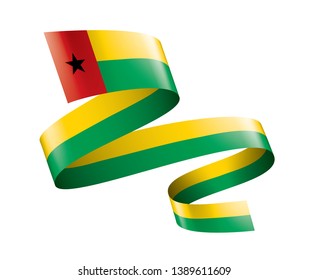 Guinea Bissau flag, vector illustration on a white background
