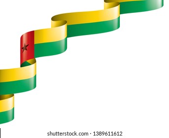 Guinea Bissau flag, vector illustration on a white background