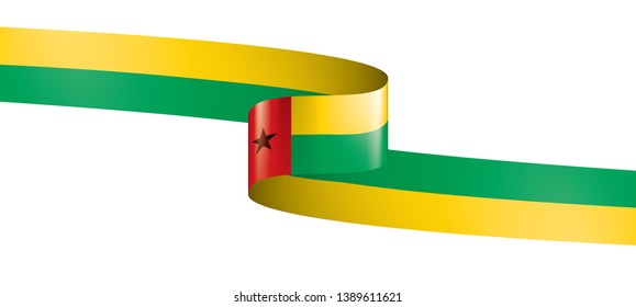 Guinea Bissau flag, vector illustration on a white background
