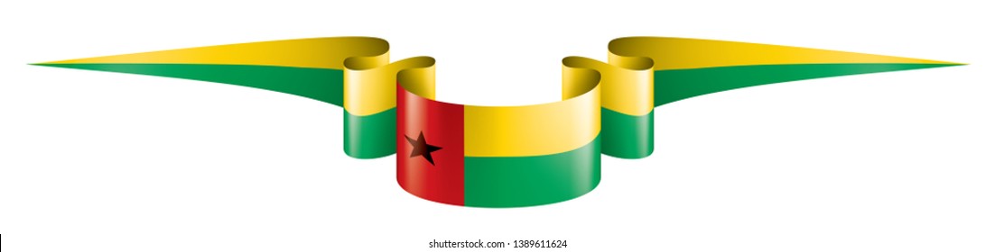Guinea Bissau flag, vector illustration on a white background