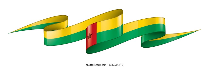 Guinea Bissau flag, vector illustration on a white background