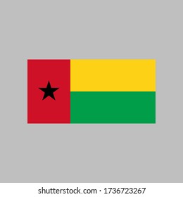 Guinea Bissau flag vector illustration in high quality for ui and ux, website or mobile application