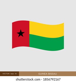 Guinea Bissau Flag Vector Illustration Design Template.