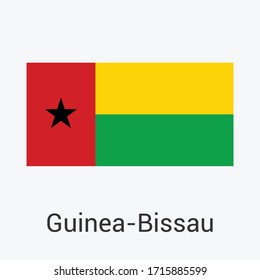 Guinea- Bissau Flag Vector Isolated On Background. Guinea Bissau Flag Symbol Modern, Simple, Vector, Icon For Website Or Mobile App