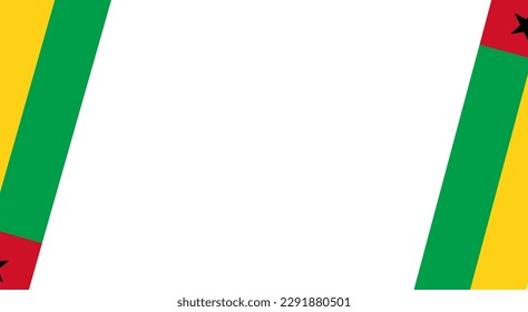 Guinea Bissau  flag  wave isolated on png or transparent background 