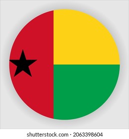 Guinea Bissau Flat Rounded Country Flag Icon