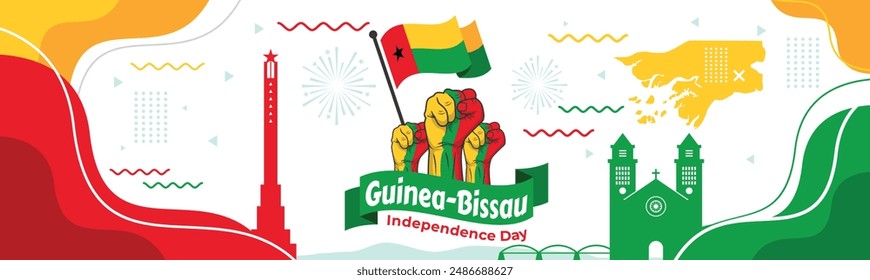 Guinea Bissau Independence Day flag banner 