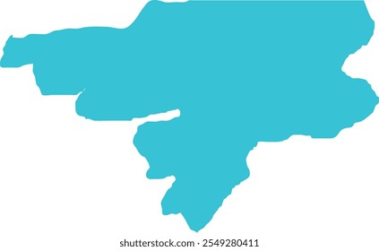 Guinea Bissau MAP in Blue, Country Map, Guinea Bissau, Border Map, Border line of Guinea Bissau, Geographic Map