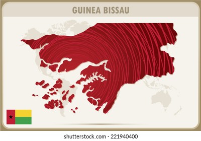 GUINEA BISSAU map graphic design, Vector.