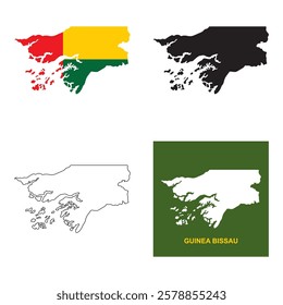 guinea bissau map icon vector illustration design