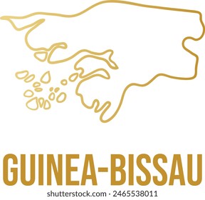 Guinea Bissau map. Isolated vector