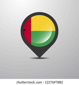 Guinea Bissau Map Pin