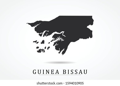 Guinea Bissau Map - World Map International vector template isolated on white background - Vector illustration eps 10