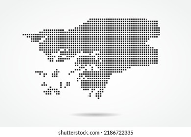 Guinea Bissau Map - World map vector template with Black pixel, grid, grunge, halftone style isolated on white background for education, infographic, design, banner - Vector illustration eps 10