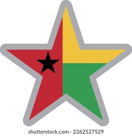 Guinea bissau national flag icon vector Illustration material