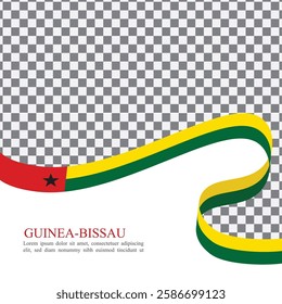 Guinea Bissau national flag ribbon stock vector