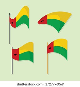 Guinea Bissau national flag simple vector design