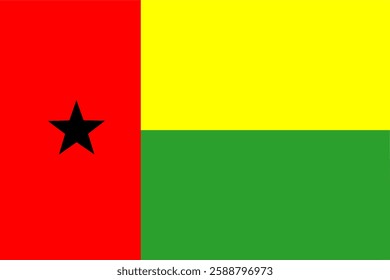 Guinea Bissau national flag vector