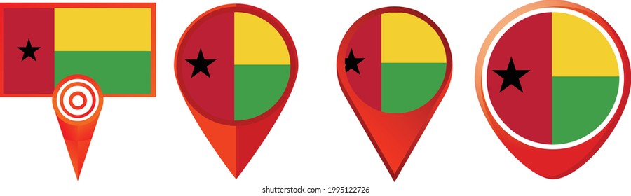  Guinea bissau,flag icon . web icon set . icons collection. Simple vector illustration.