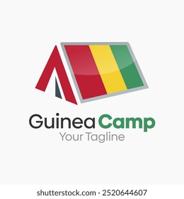 Modelo de design de logotipo de Guiné Camp. Bom para negócios, agência, comunidade e organização