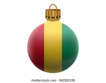 guinea christmas ball isolated