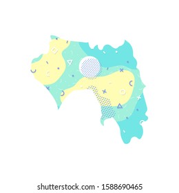 Guinea country Africa map illustration vector