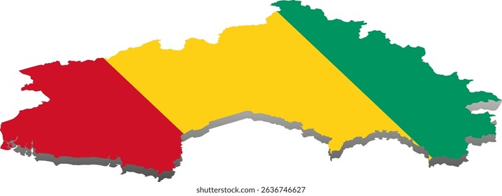 Guinea country map location icon