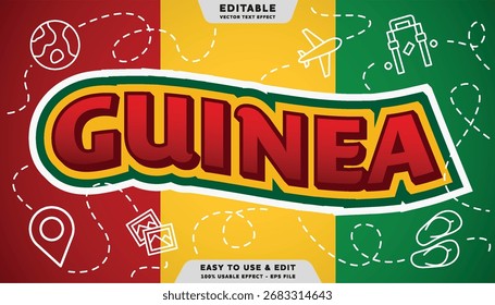 Guinea editable text effect template