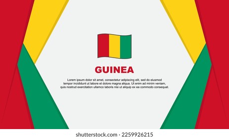 Guinea Flag Abstract Background Design Template. Guinea Independence Day Banner Cartoon Vector Illustration. Guinea Background