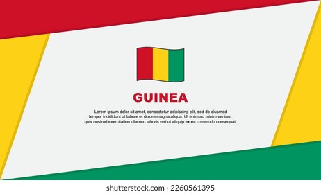 Guinea Flag Abstract Background Design Template. Guinea Independence Day Banner Cartoon Vector Illustration. Guinea Banner