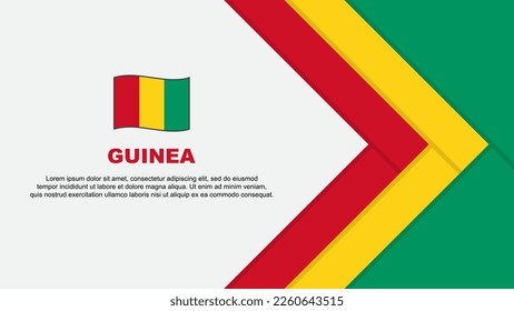 Guinea Flag Abstract Background Design Template. Guinea Independence Day Banner Cartoon Vector Illustration. Guinea Cartoon
