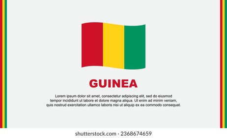 Guinea Flag Abstract Background Design Template. Guinea Independence Day Banner Social Media Vector Illustration. Guinea Cartoon