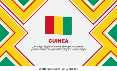 Guinea Flag Abstract Background Design Template. Guinea Independence Day Banner Wallpaper Vector Illustration. Guinea Vector